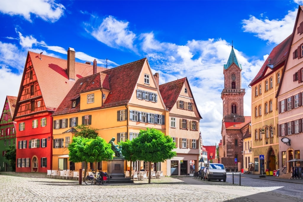 Colorful buildings in Dinkelsbühl