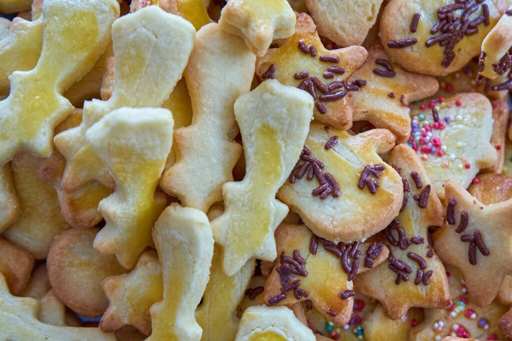 Popular dredele cookies at a Christmas market