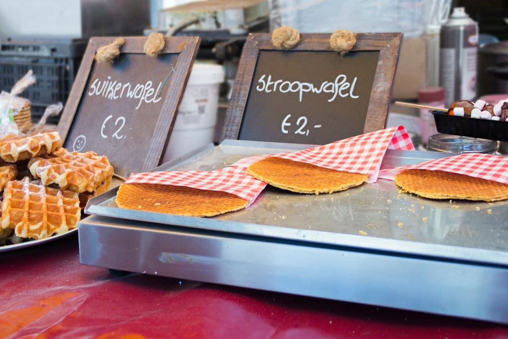 Stroopwafels, popular street food in Amsterdam