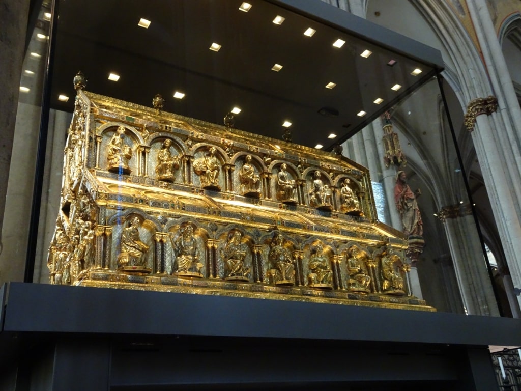 View of the Shrine of the Magi inside Cologne Cathedral