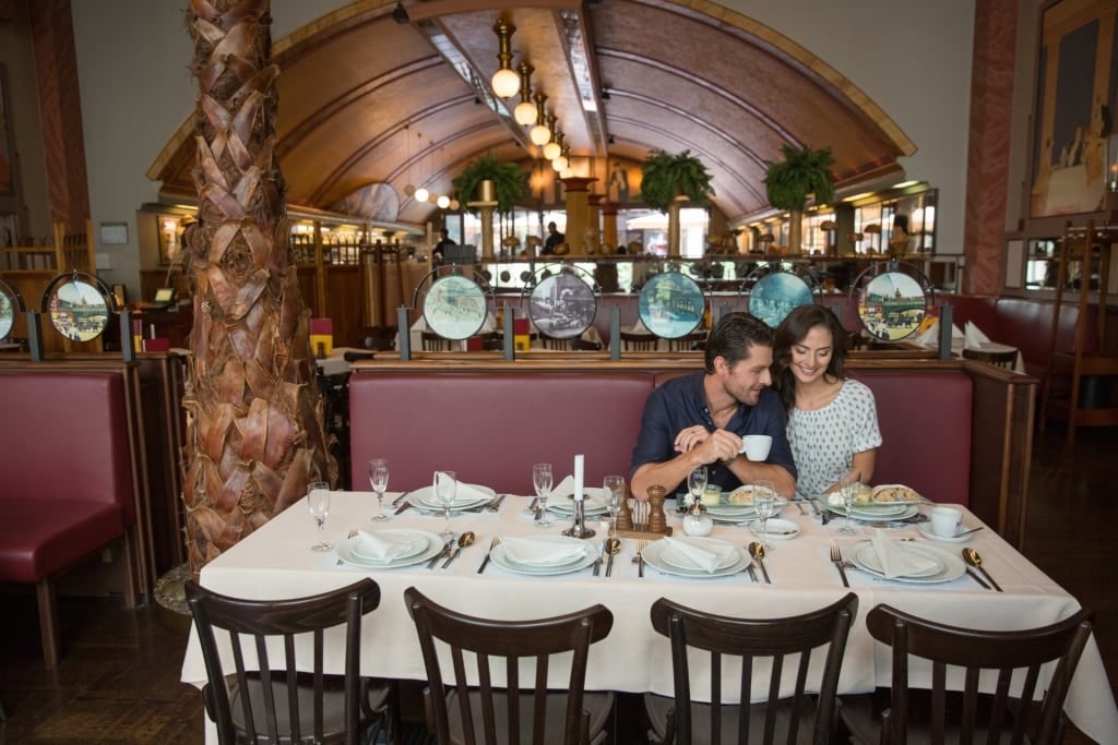 Cozy restaurant interior in Germany