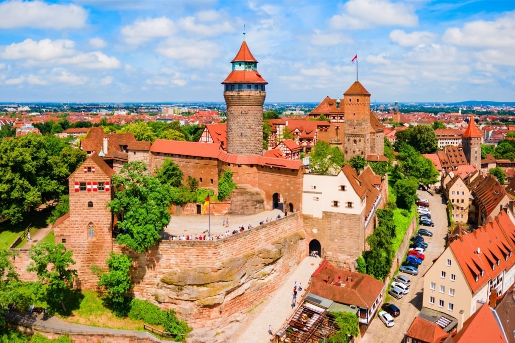 View of Nuremberg and its medieval castle