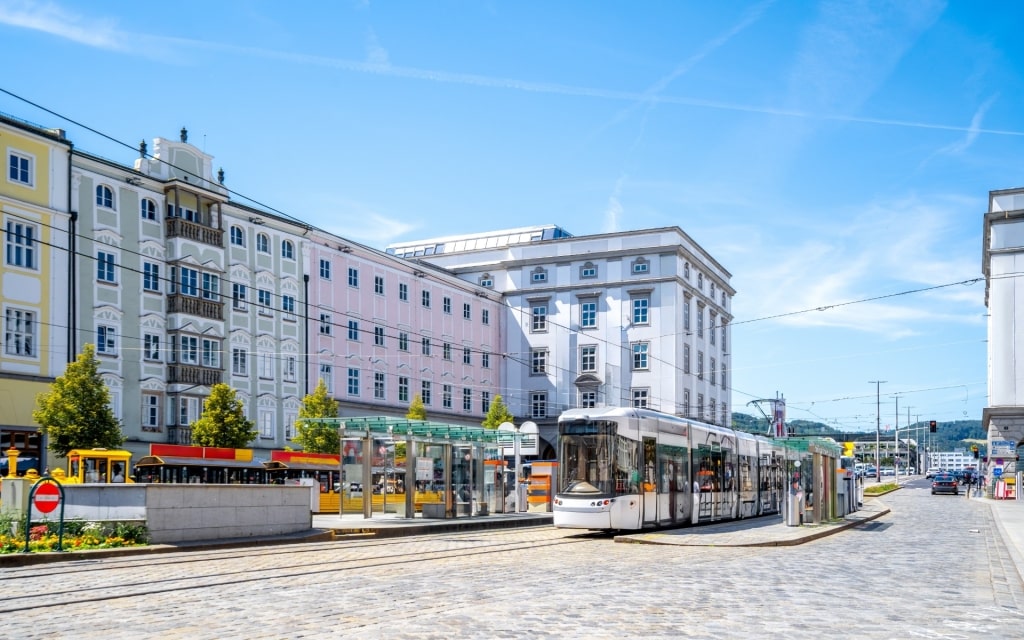 Street view of gorgeous Linz