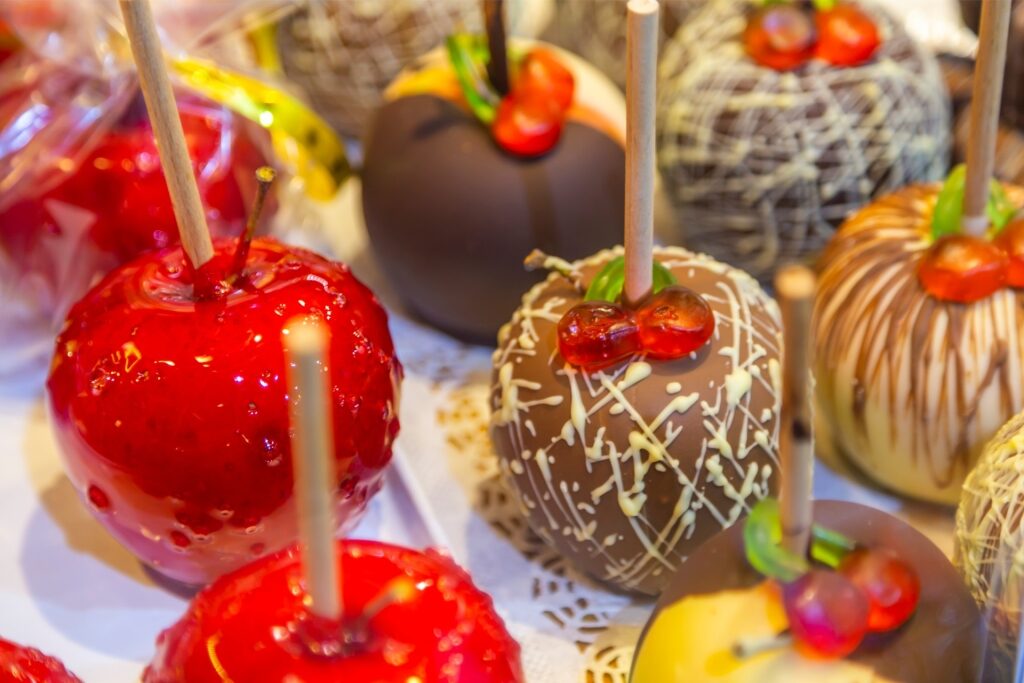 Sweet chocolate apple dessert treat