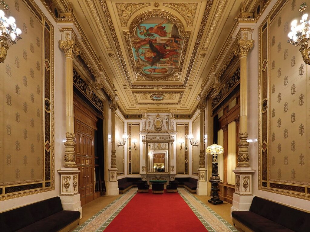 View inside Vienna Opera House's Tea Salon