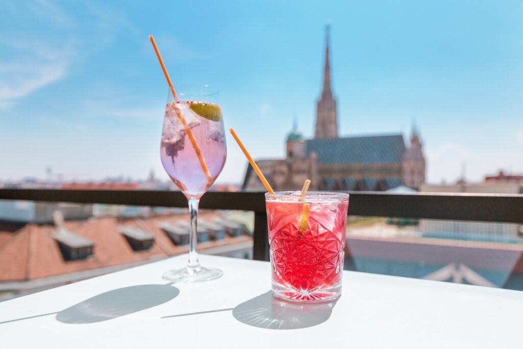 Cocktails from Lamée Rooftop in Vienna