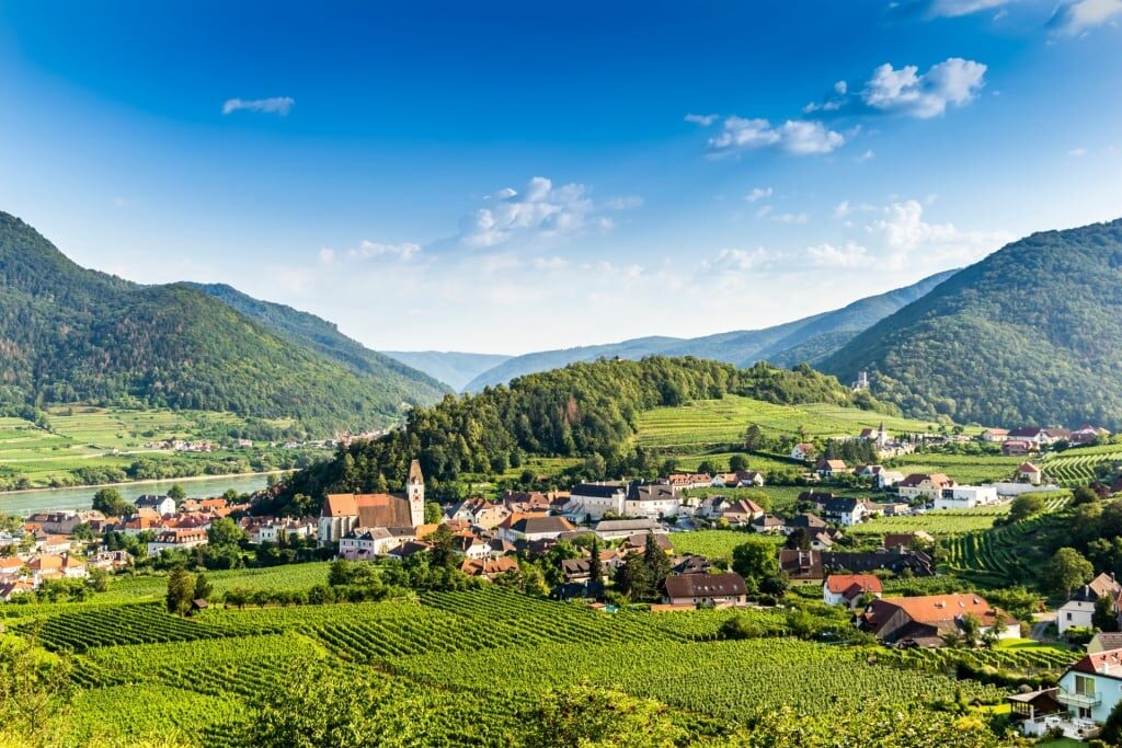 Scenic landscape of Wachau Valley