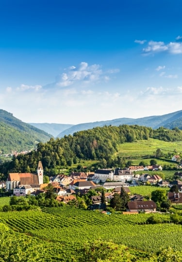 Scenic landscape of Wachau Valley