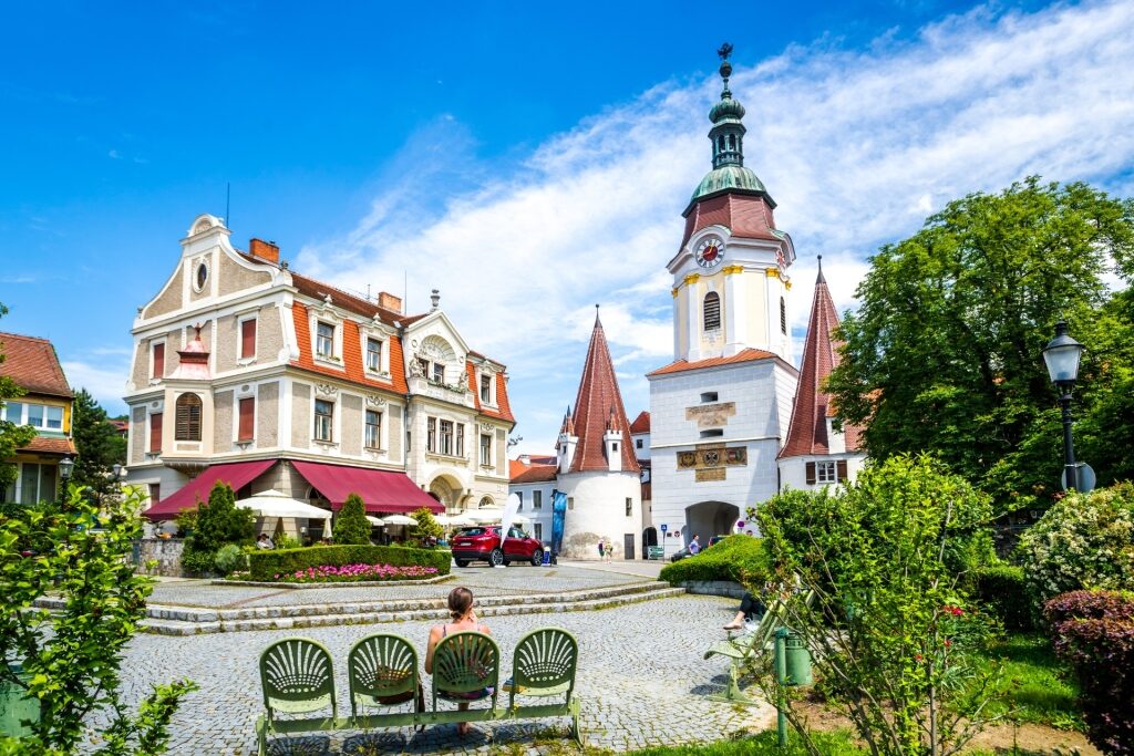 Charming street view of Krems Steiner Tor