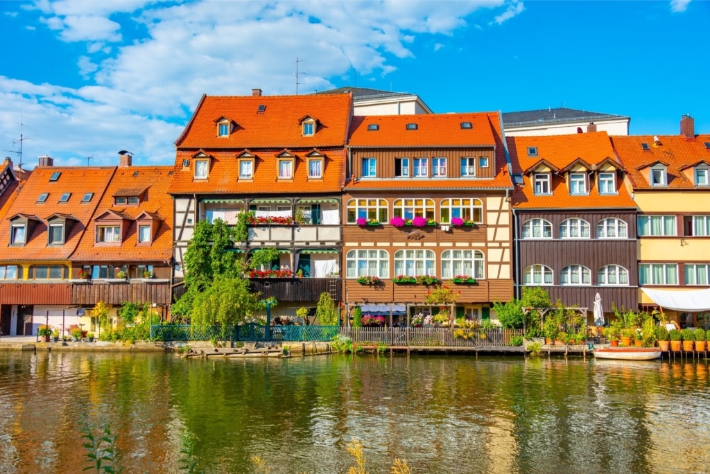 Gorgeous buildings along Bamberg, Germany