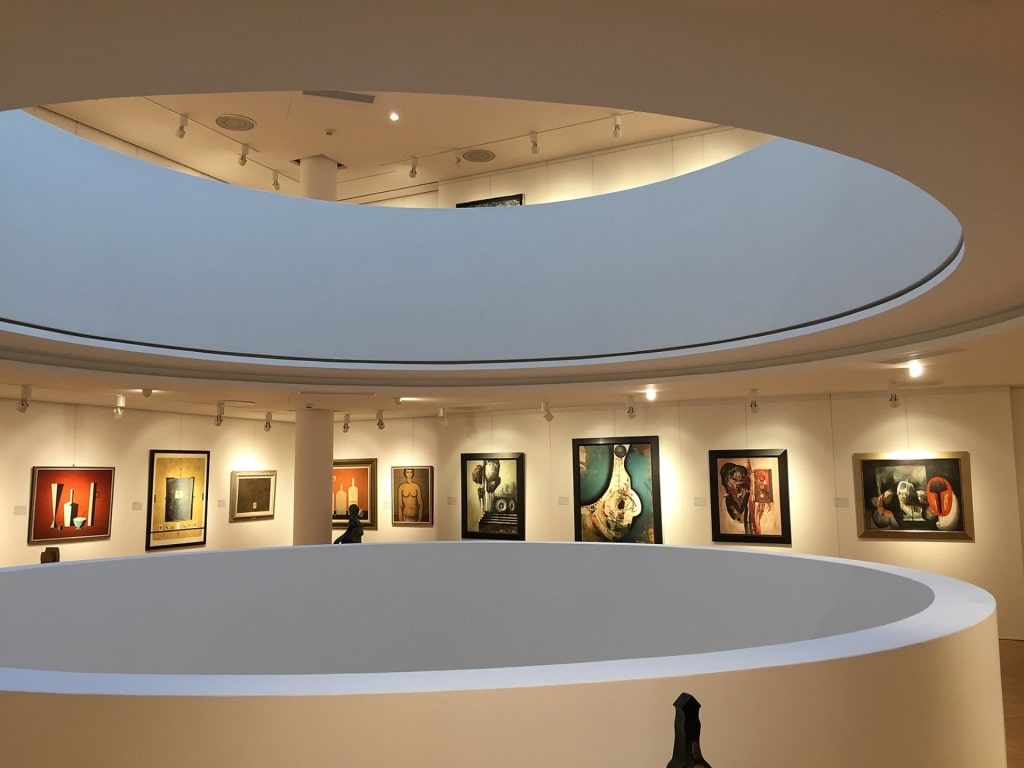 Exhibition hall inside Nedbalka Gallery in Bratislava