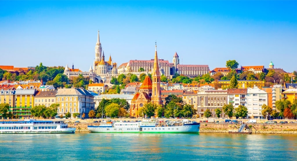 Scenic skyline of Budapest