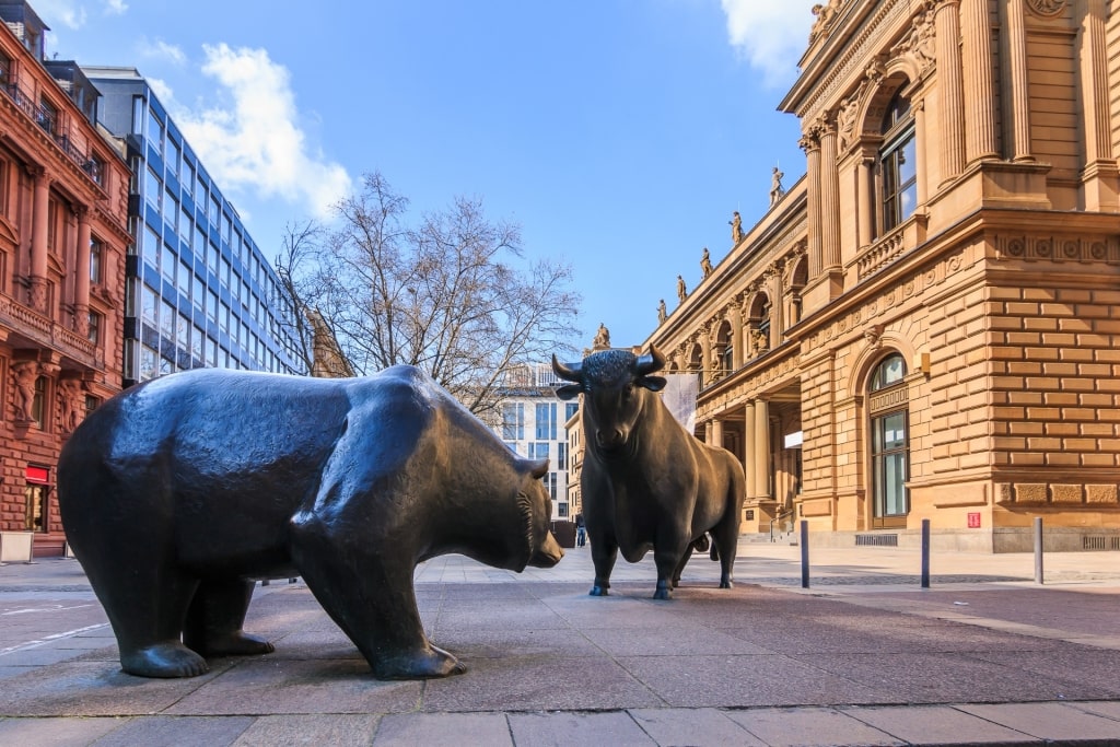 Street view of Frankfurt Stock Exchange