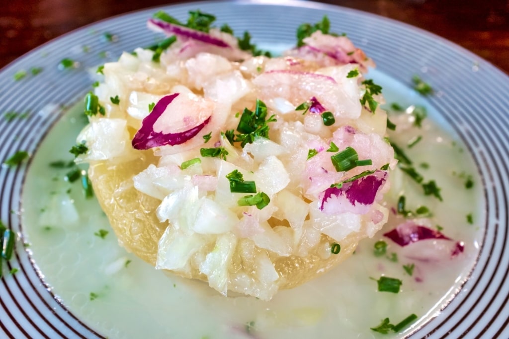Plate of savory handkäse