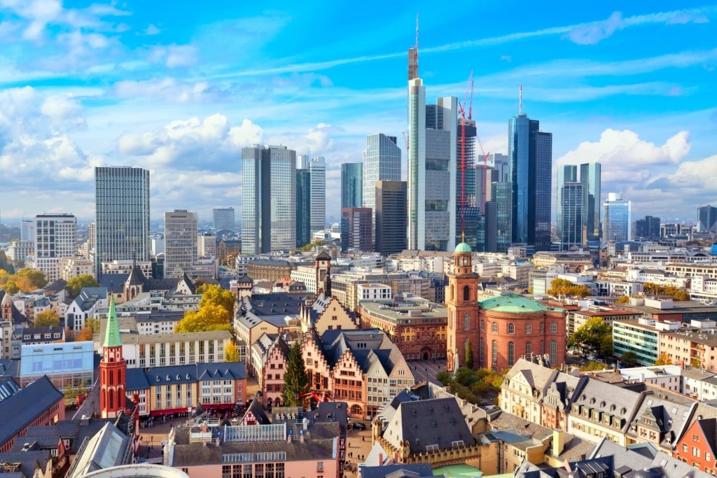 Modern skyline of Frankfurt