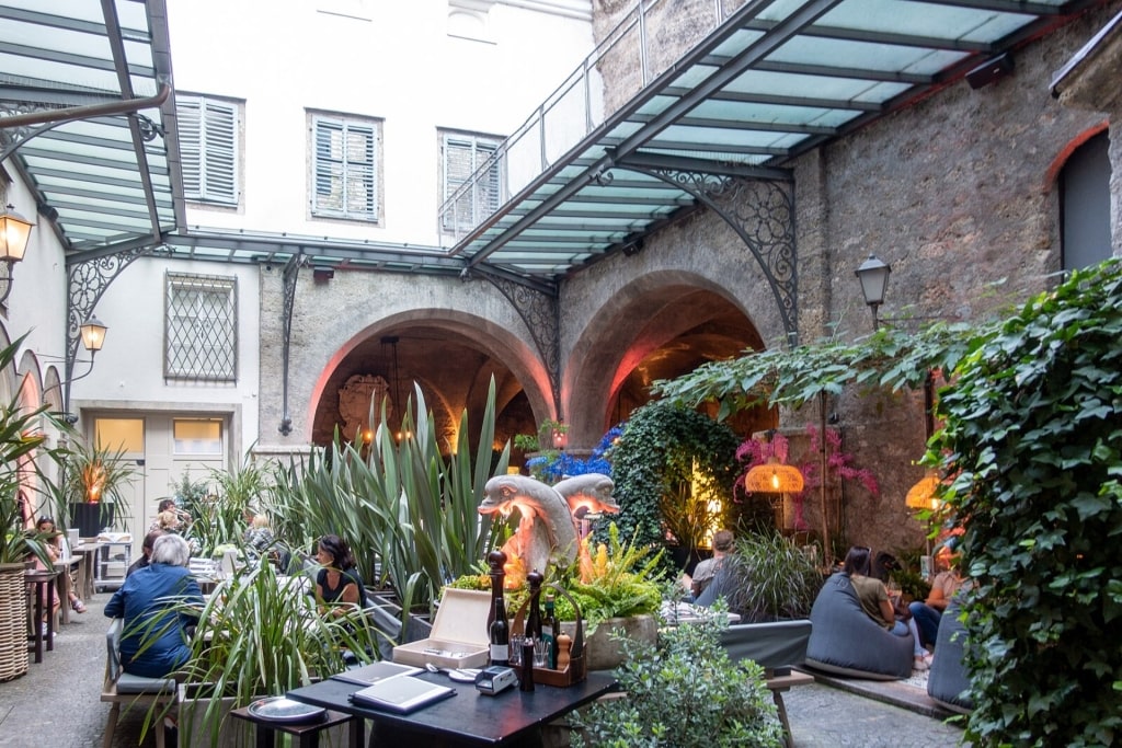 View inside St. Peter Stiftskulinarium restaurant