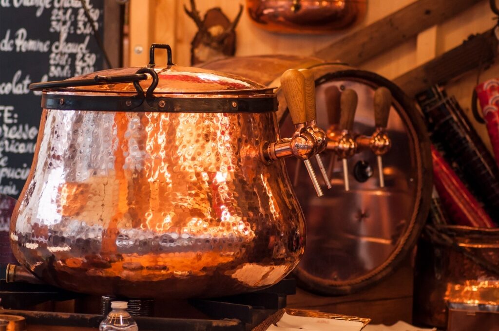 Mulled wine at a Christmas market in Strasbourg