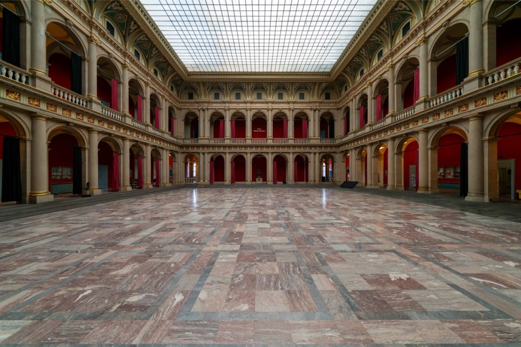 Majestic hallway inside University of Strasbourg