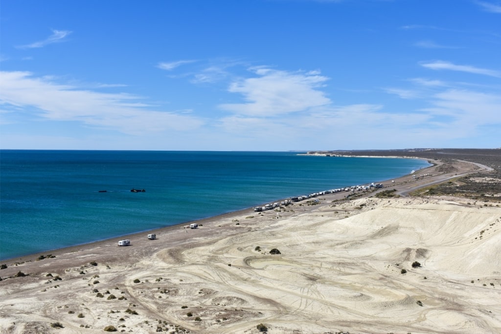 Coastal view of Puerto Madryn in Argentina