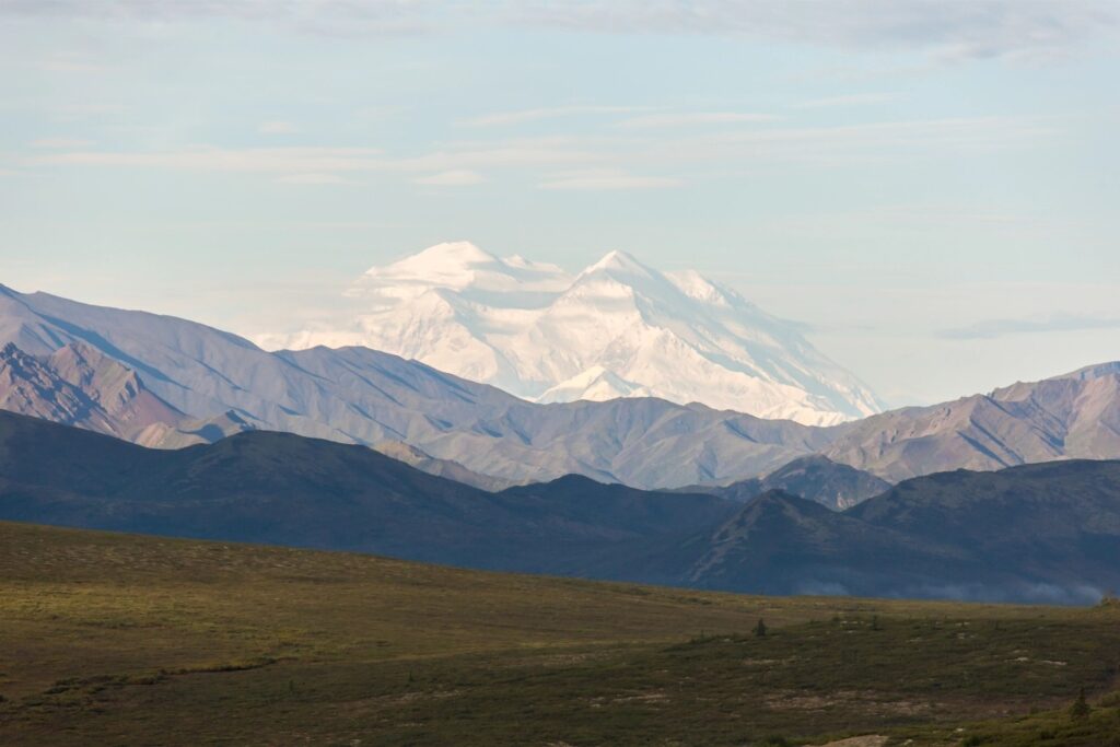 Majestic mountains in Denali National Park, Alaska, USA