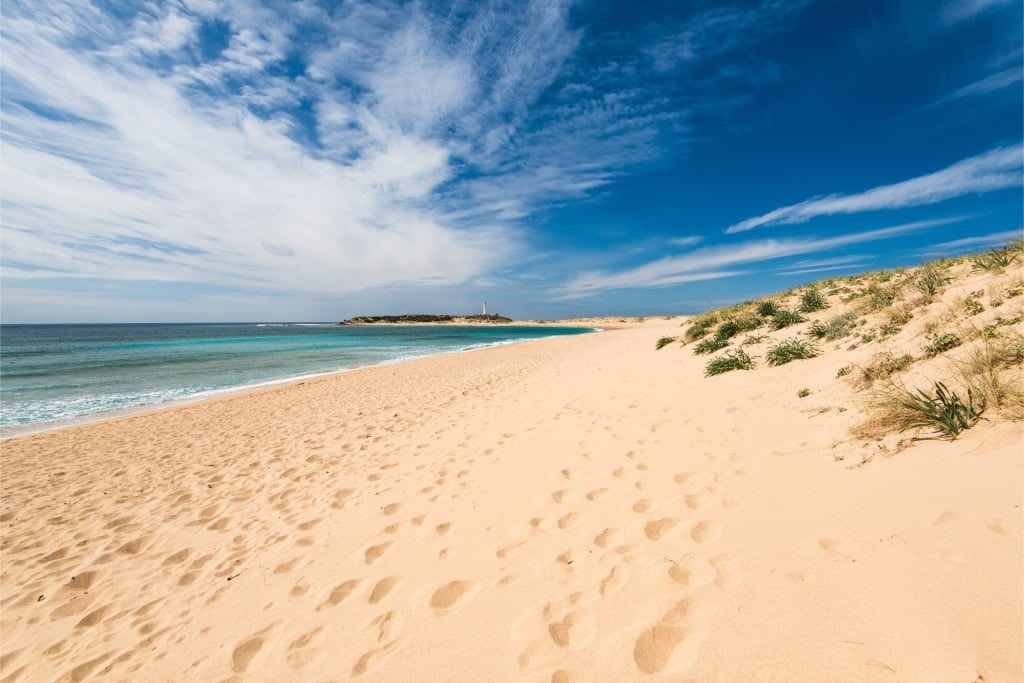 Wide sandy shore of Playa de Zahara, Barbate