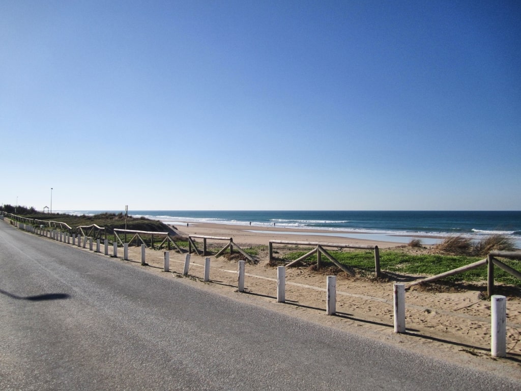 Scenic coastline of Playa El Palmar in Vejer de la Frontera, Spain