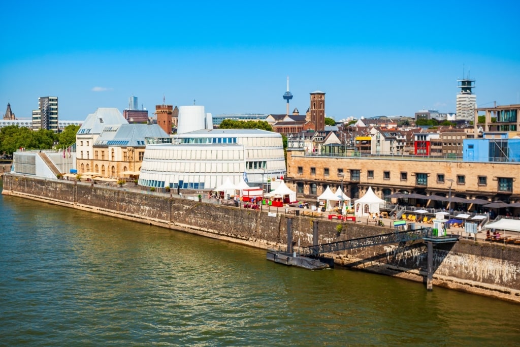 Chocolate Museum building by the Rhine River in Cologne