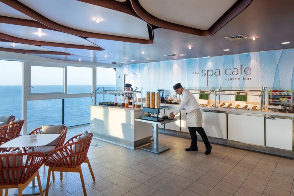 Inside view at Spa Café aboard Celebrity Cruises