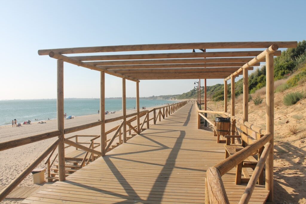 Promenade along Las Redes Beach in El Puerto de Santa María, Spain