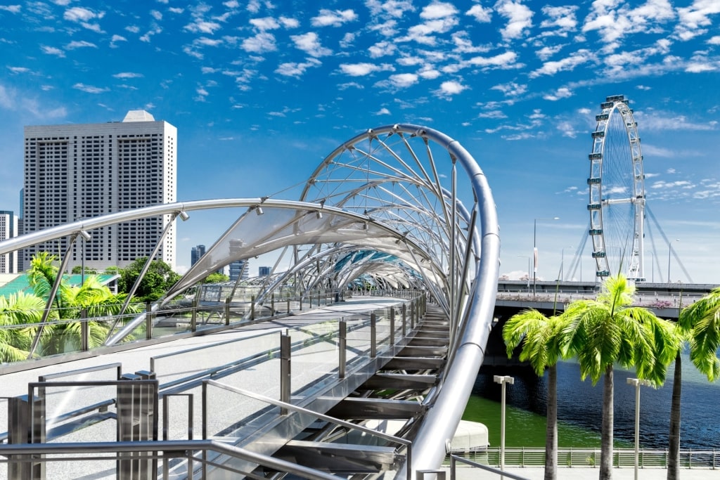 Helix Bridge in Singapore, one of the famous bridges from around the world
