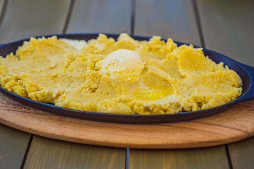 Kačamak hearty cornmeal and potato dish popular in Montenegro