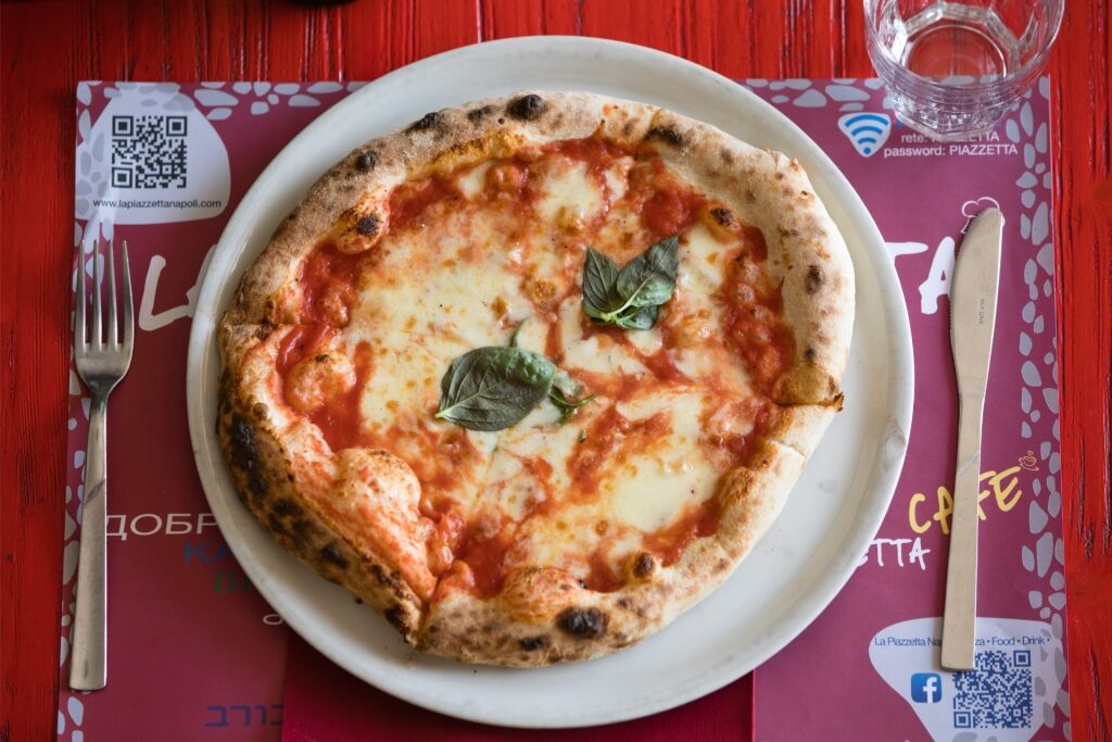 Pizza Margherita, one of the best food in Naples