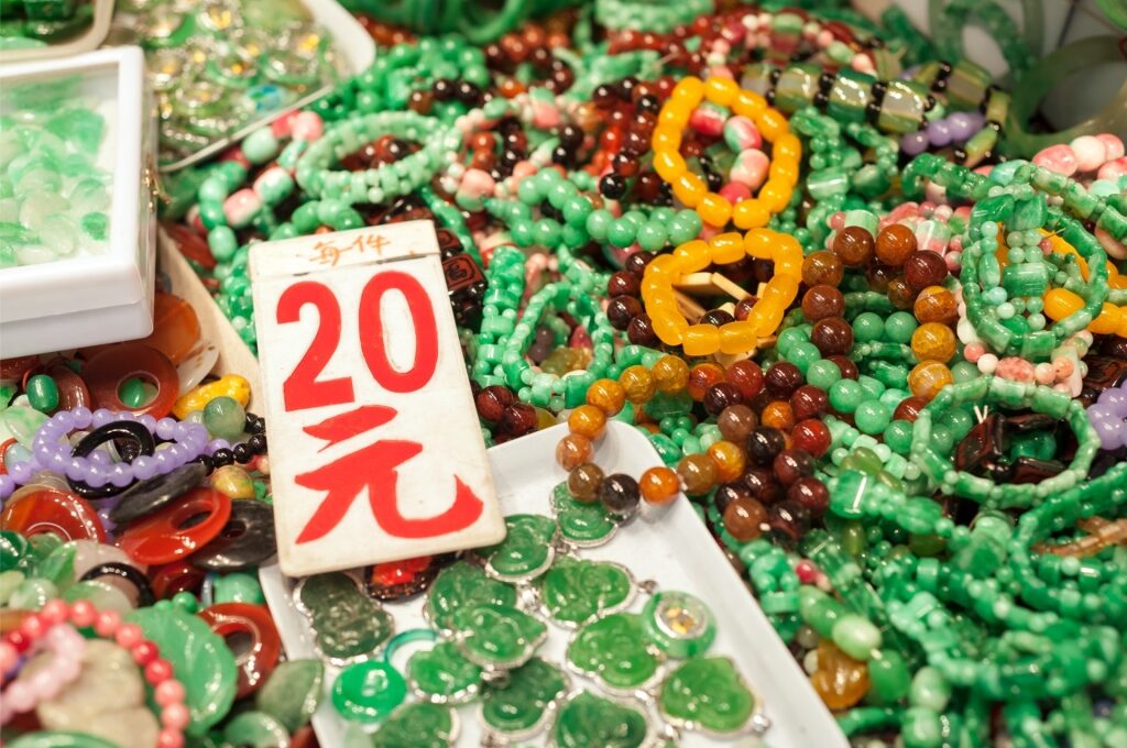 Jade jewelry, one of the most popular Hong Kong souvenirs