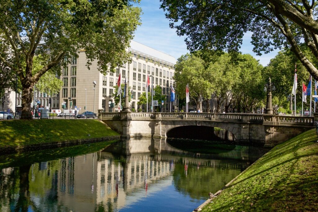 Bridge over the canal on Königsallee in Düsseldorf