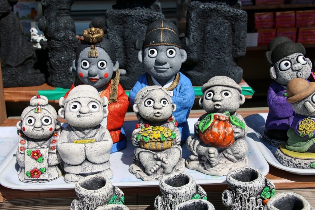 Dol Hareubang figurines, one of the best Korean souvenirs