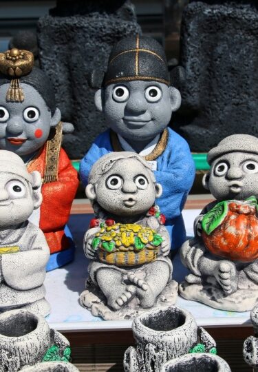 Dol Hareubang figurines, one of the best Korean souvenirs