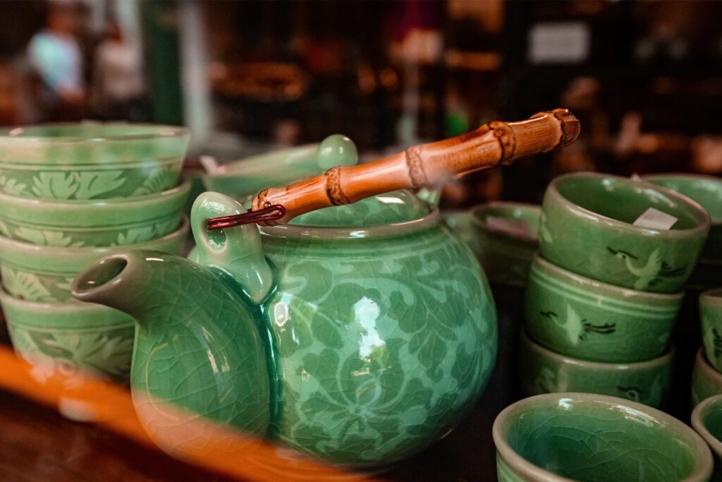 Beautiful Korean tea set souvenirs