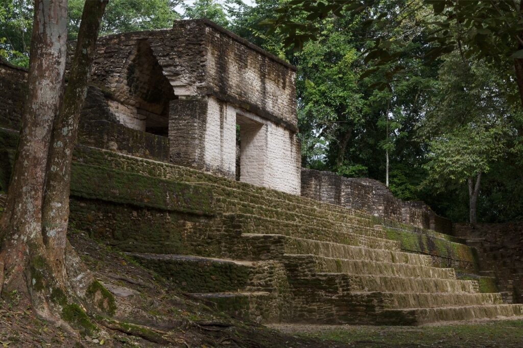 Ancient stone structures at Cahal Pech