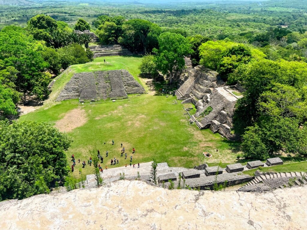 Lush greenery surrounding Xunantunich Mayan Ruins