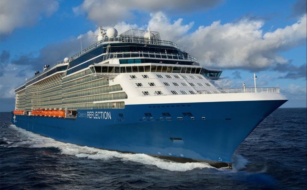 Luxury Celebrity Cruises ship sailing on the open sea