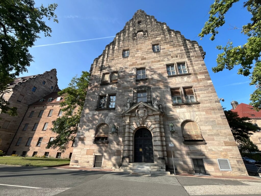 Exterior view of Palace of Justice in Nuremberg