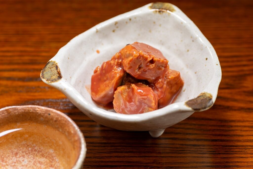 Bowl of Tofu-yo, Okinawan fermented tofu, served in slices