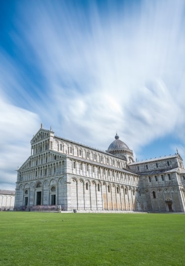Leaning Tower next to the Cathedral in Pisa, Italy
