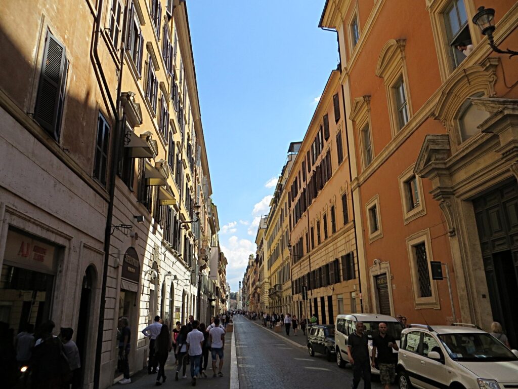 Street view of Via del Babuino