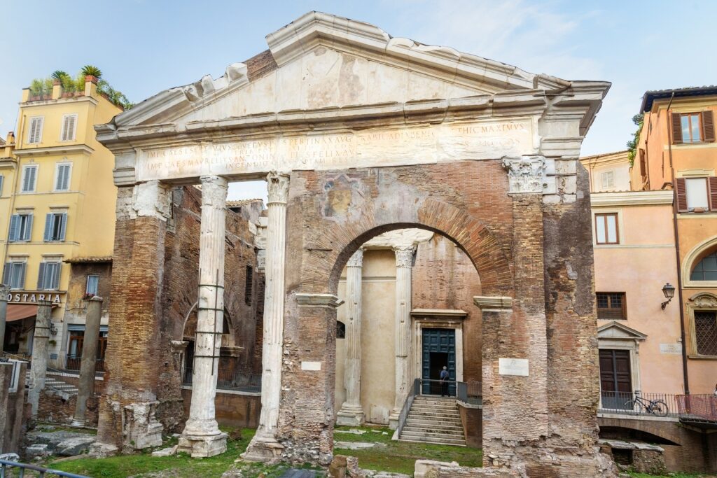 Historic ruins of Portico d'Ottavia