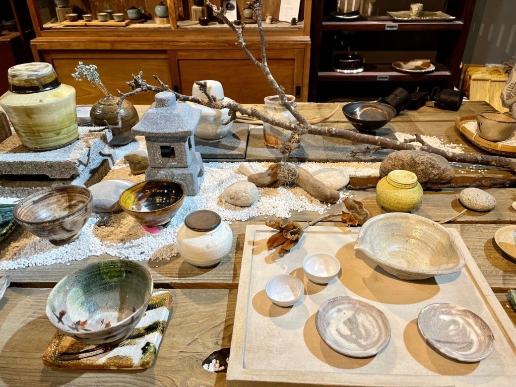 Traditional items on display at a shop in Dihua Street