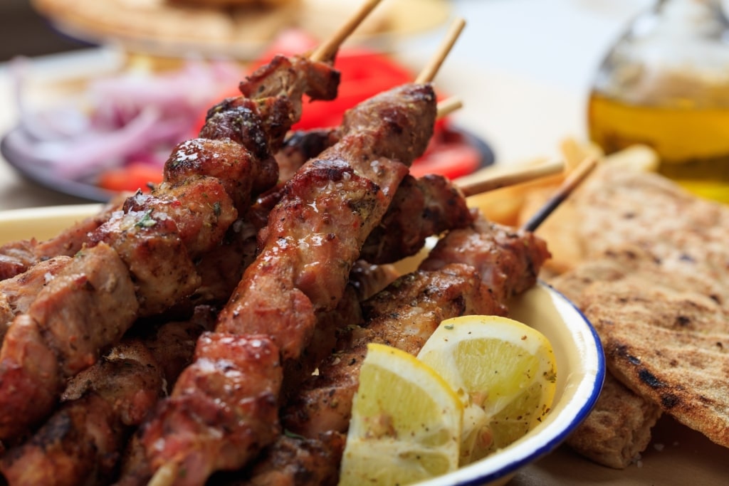 Traditional Greek food - Souvlaki