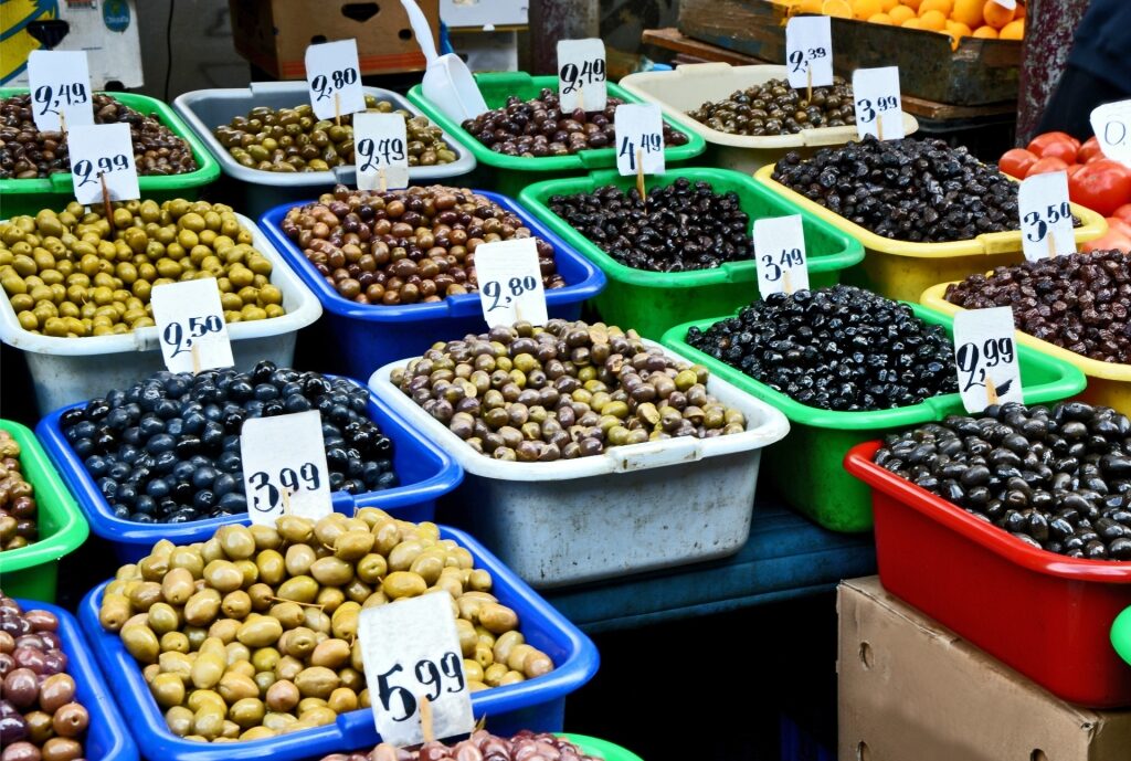 Olives at the Athens Central Market