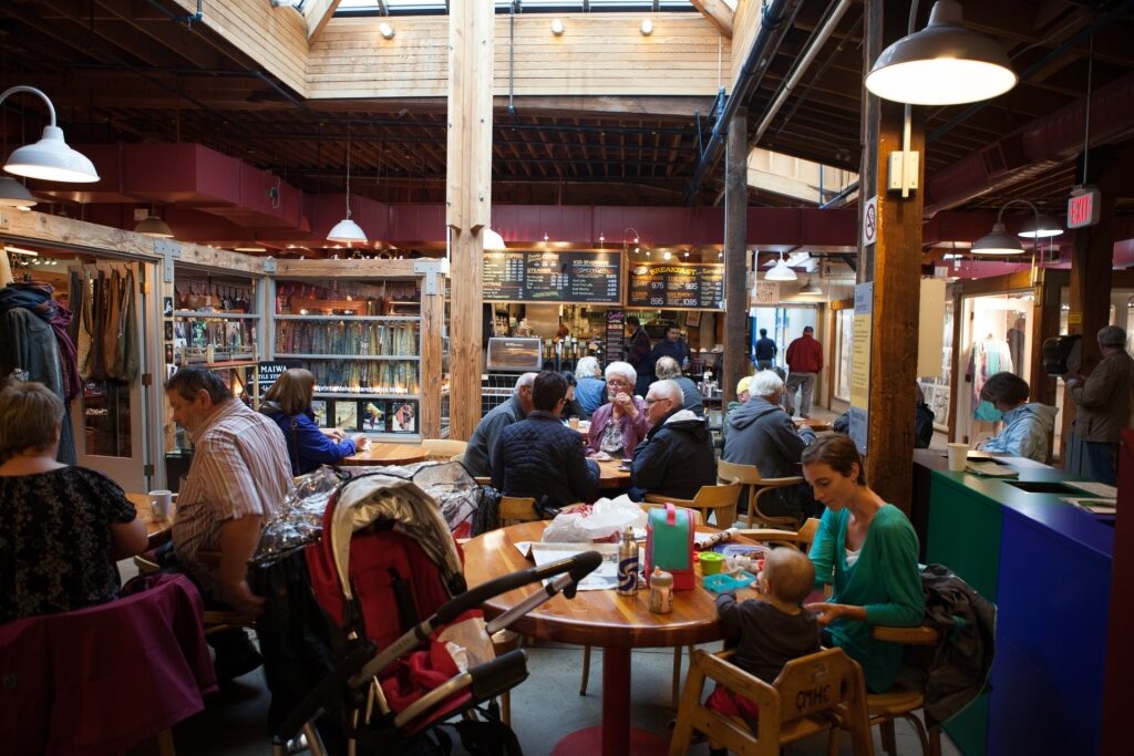 People eating at a restaurant in Vancouver