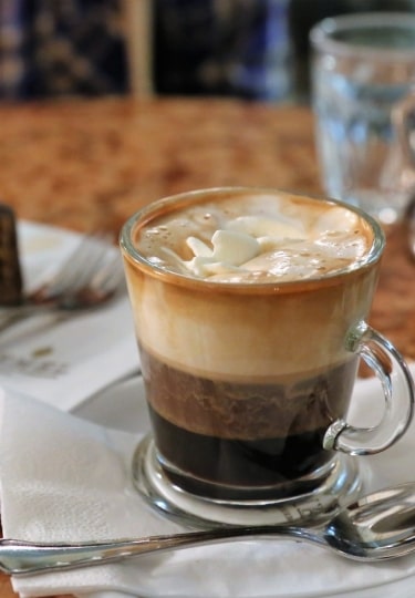Coffee and Sachertorte in a Vienna coffee house